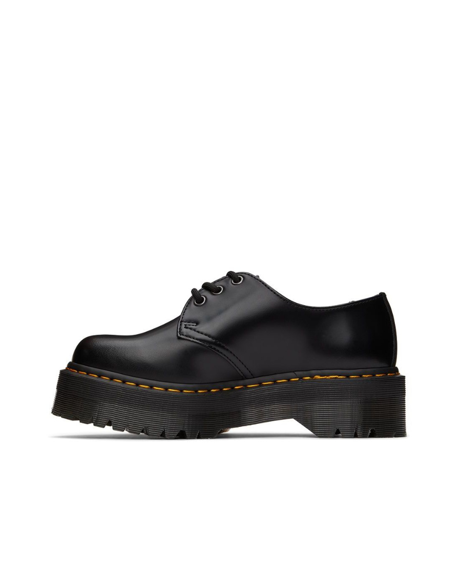 Dr. Martens Herren 1461 Quad Reclaimed Leder Plateaustiefel Schuhe In Black