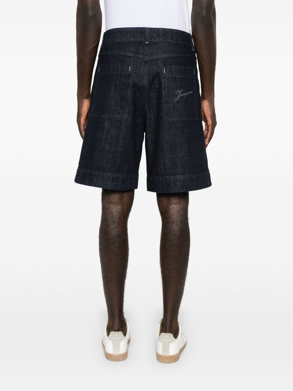 Jacquemus Short En Jean In Black