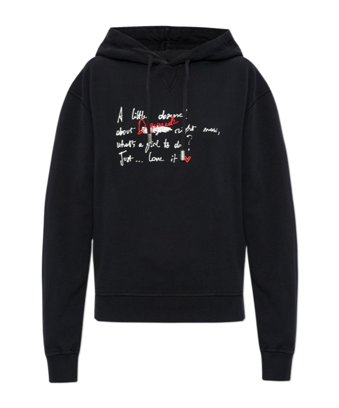 Dsquared2 Logo-print Hoodie In Black