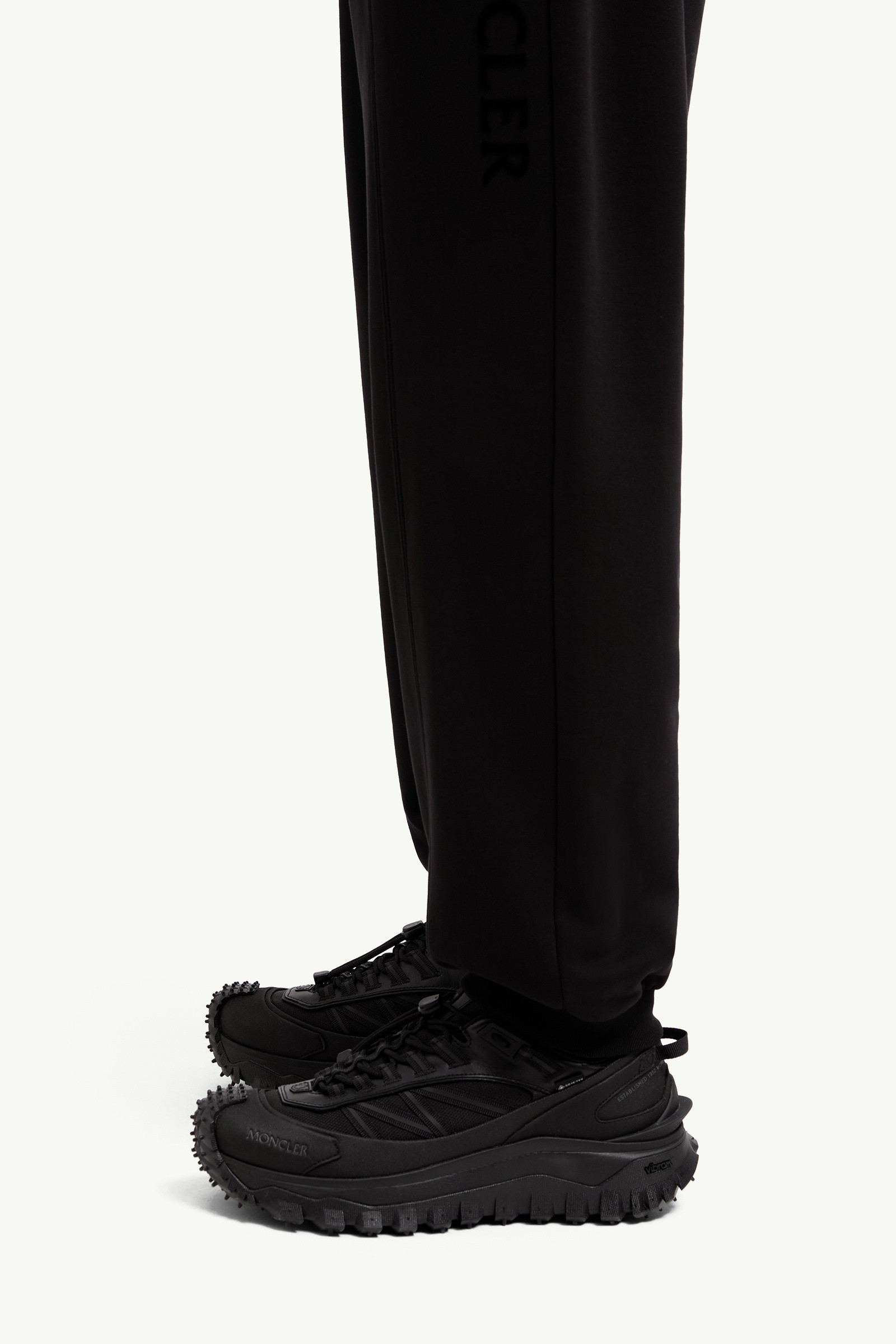 Moncler Cotton Sweatpants In Black