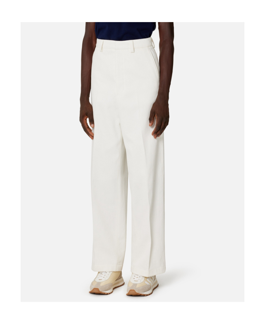 Ami Alexandre Mattiussi Straight-leg Cotton Trousers In White