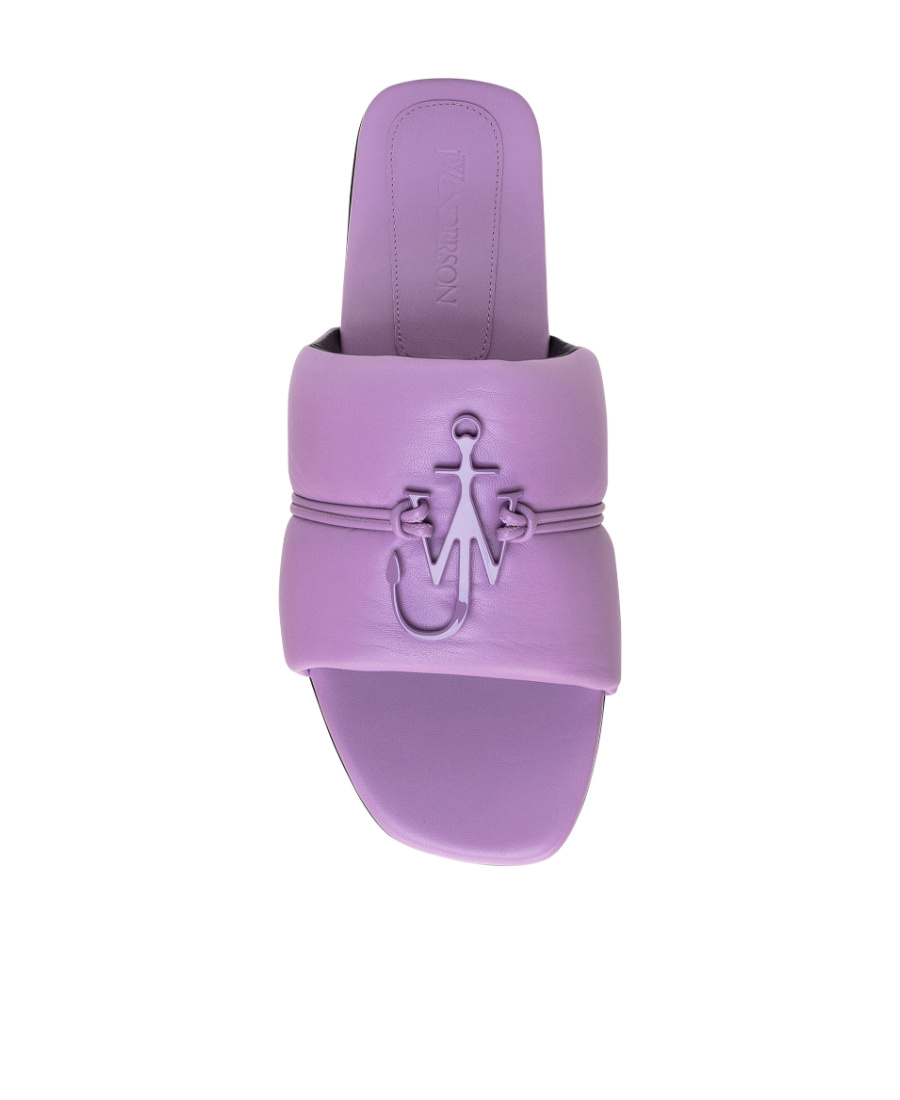 Jw Anderson Logo Slippers In Purple
