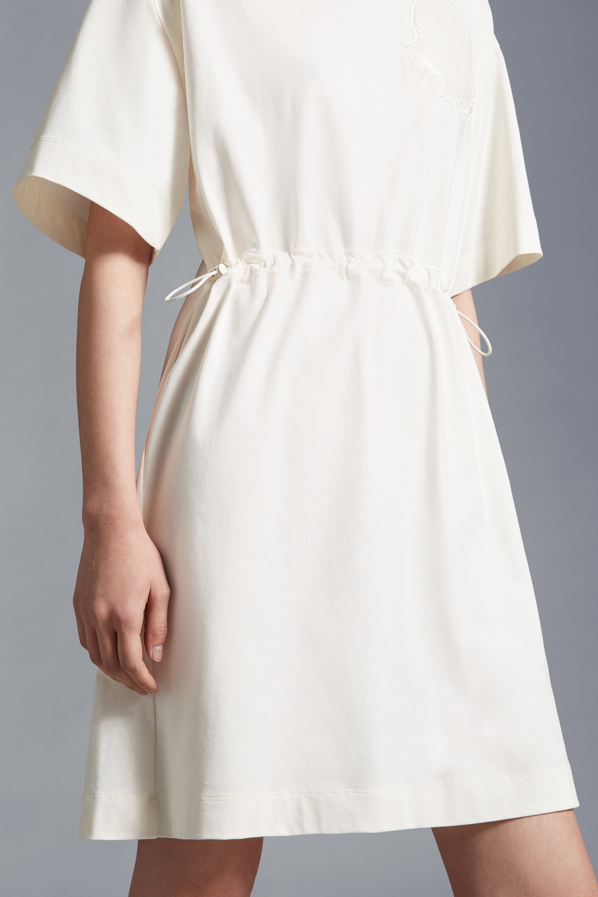 Moncler Logo Dress In White