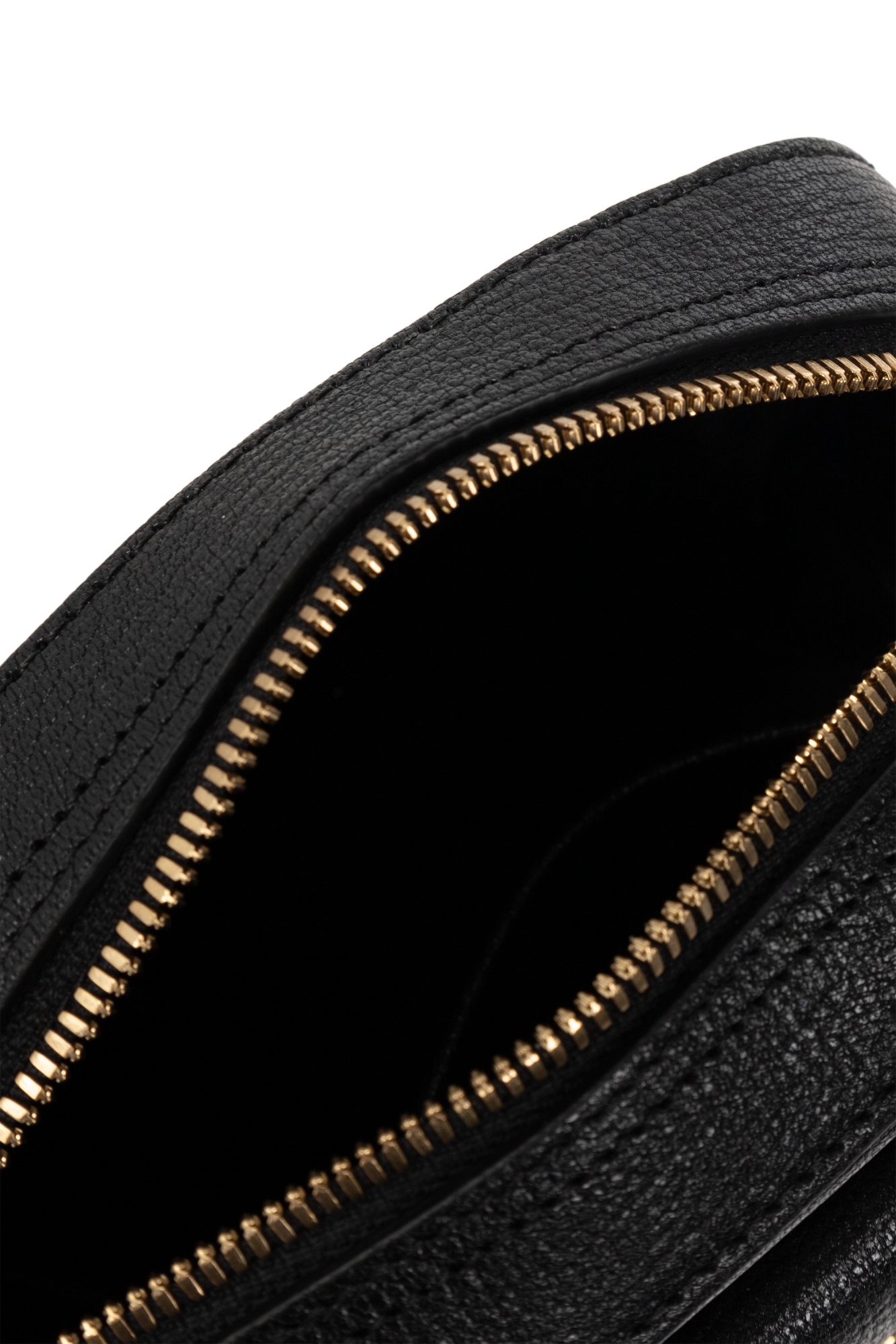 Versace Man Black Leather Medusa Biggie Crossbody Bag In Black