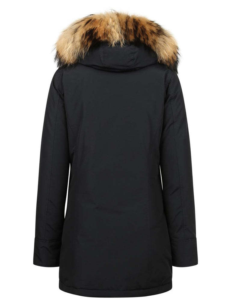 Woolrich Arctic Raccoon Parka Clothing In Black