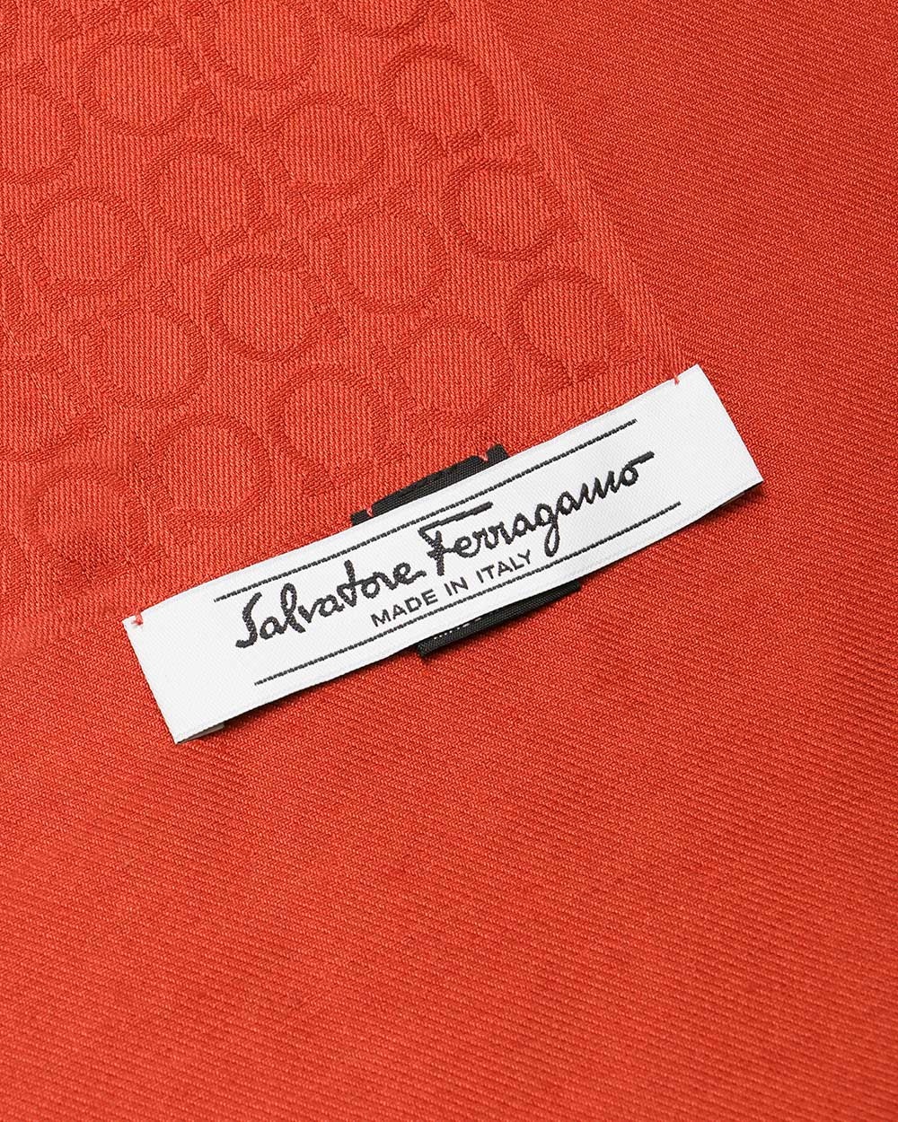 Ferragamo Mark Detail Scarf In Red