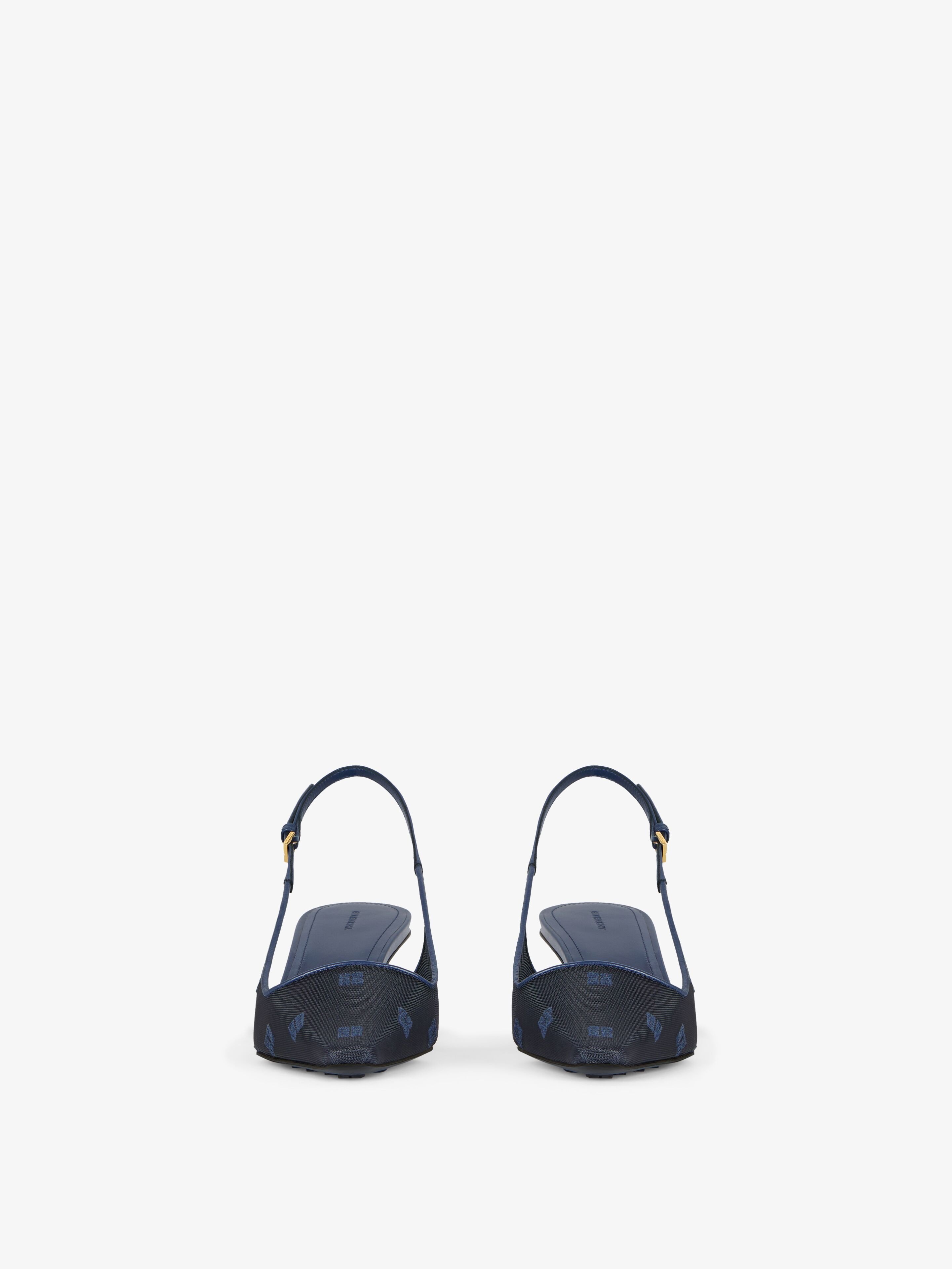 Givenchy G Cube Slingbacks In 4g Mesh In Navy