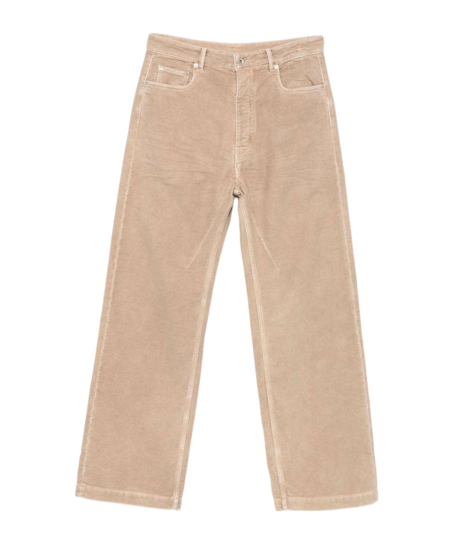 Rick Owens Drkshdw Wide-leg 5-pocket Denim Trousers In Brown