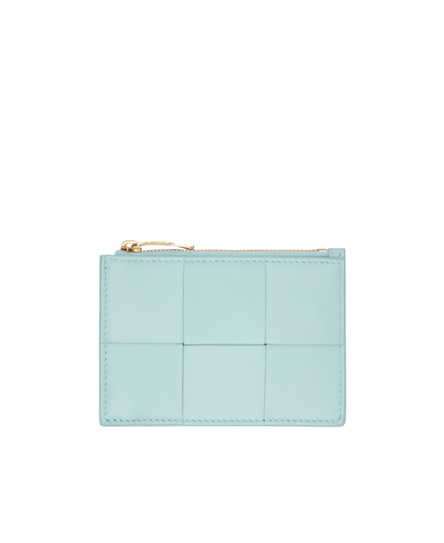 Bottega Veneta Cassette Key Pouch Card Package In Blue