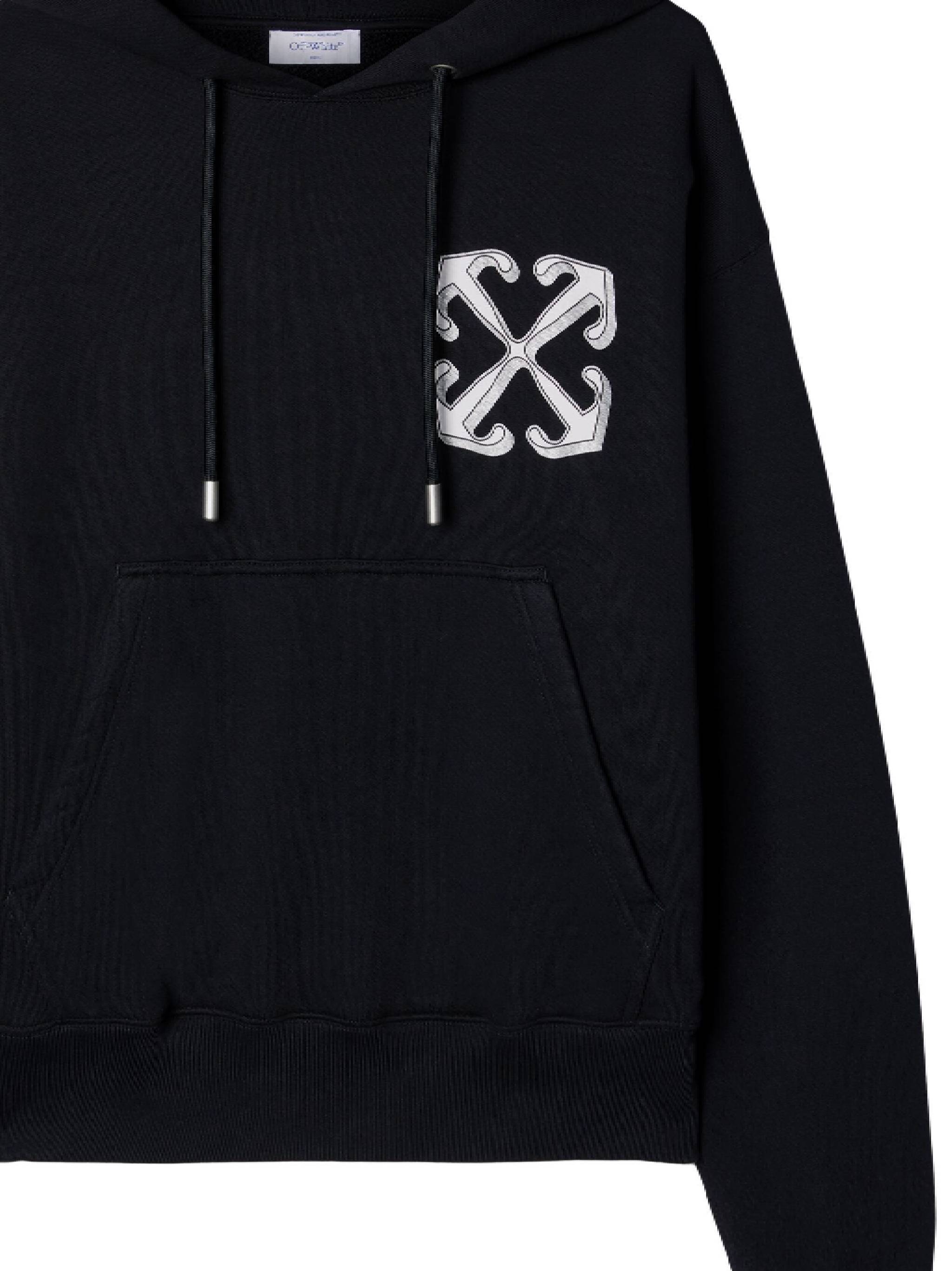 OFF-WHITE OFF-WHITE DRAGON PRINTED DRAWSTRING HOODIE