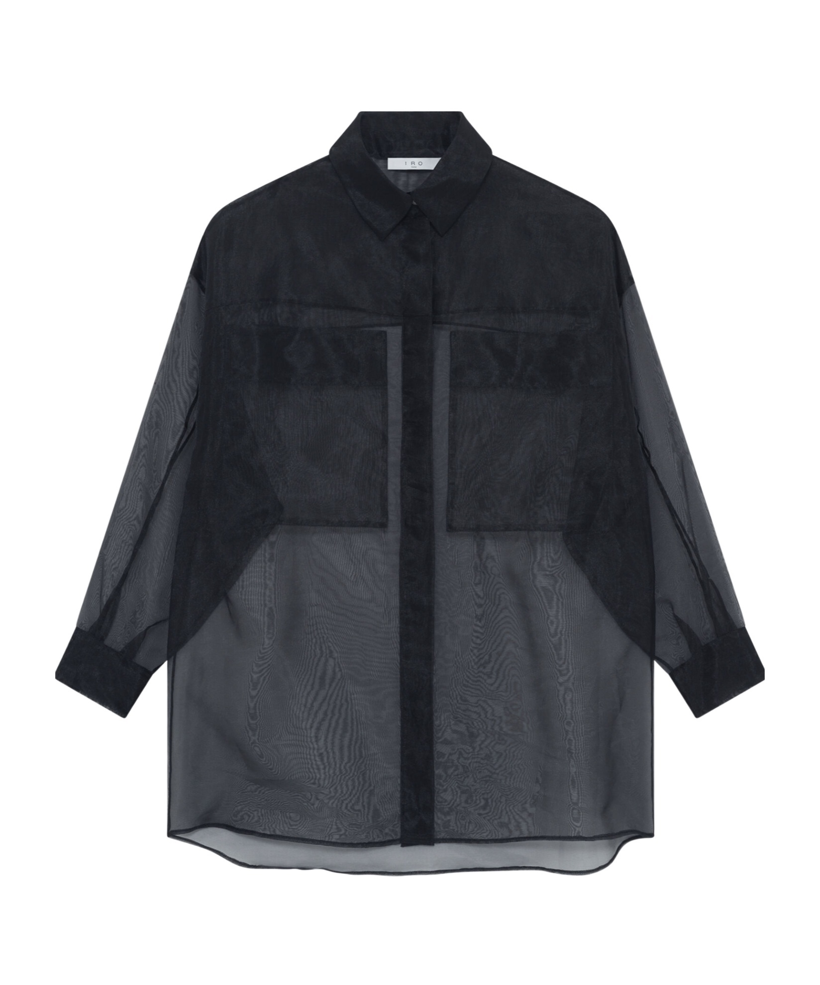 Iro Long Sleeve Sheer Shirt In Black