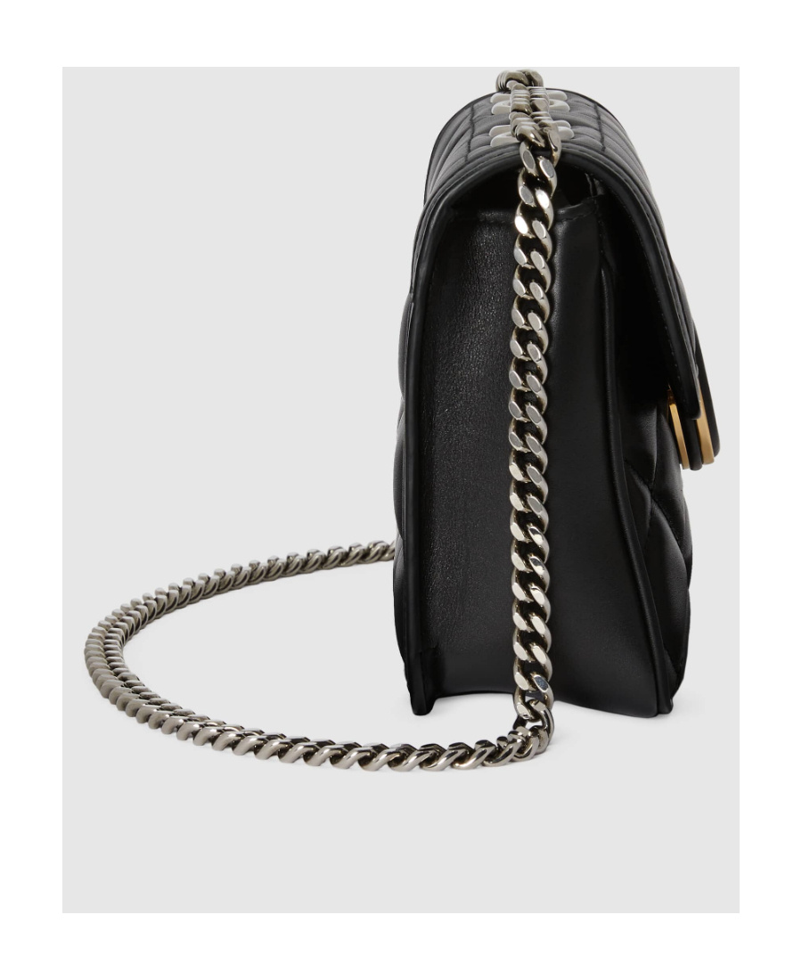 Gucci Quilted Leather Shoulder Handbag In Black