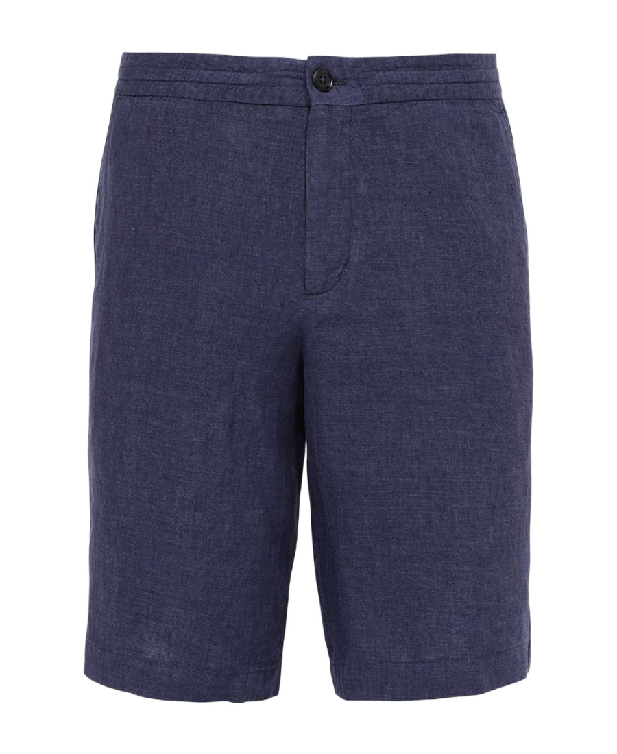 Zegna Linen Chino Shorts In Blue