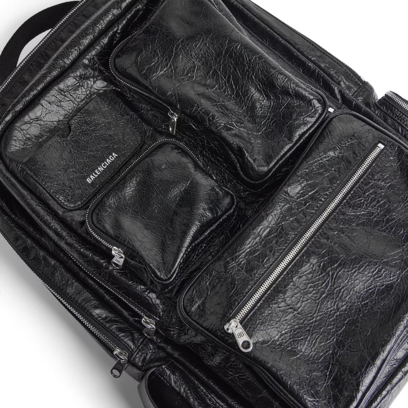 Balenciaga Versatile Urban Backpack Featuring Multiple Options In Black