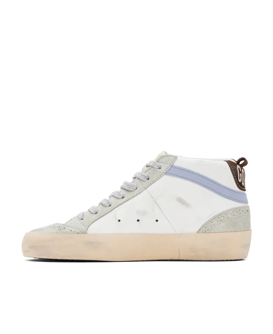 Golden Goose Mid Star High-top Casual Shoes In White