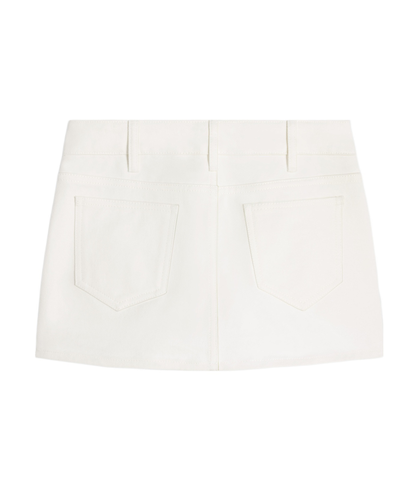 Celine Washed Mini Skirt In White