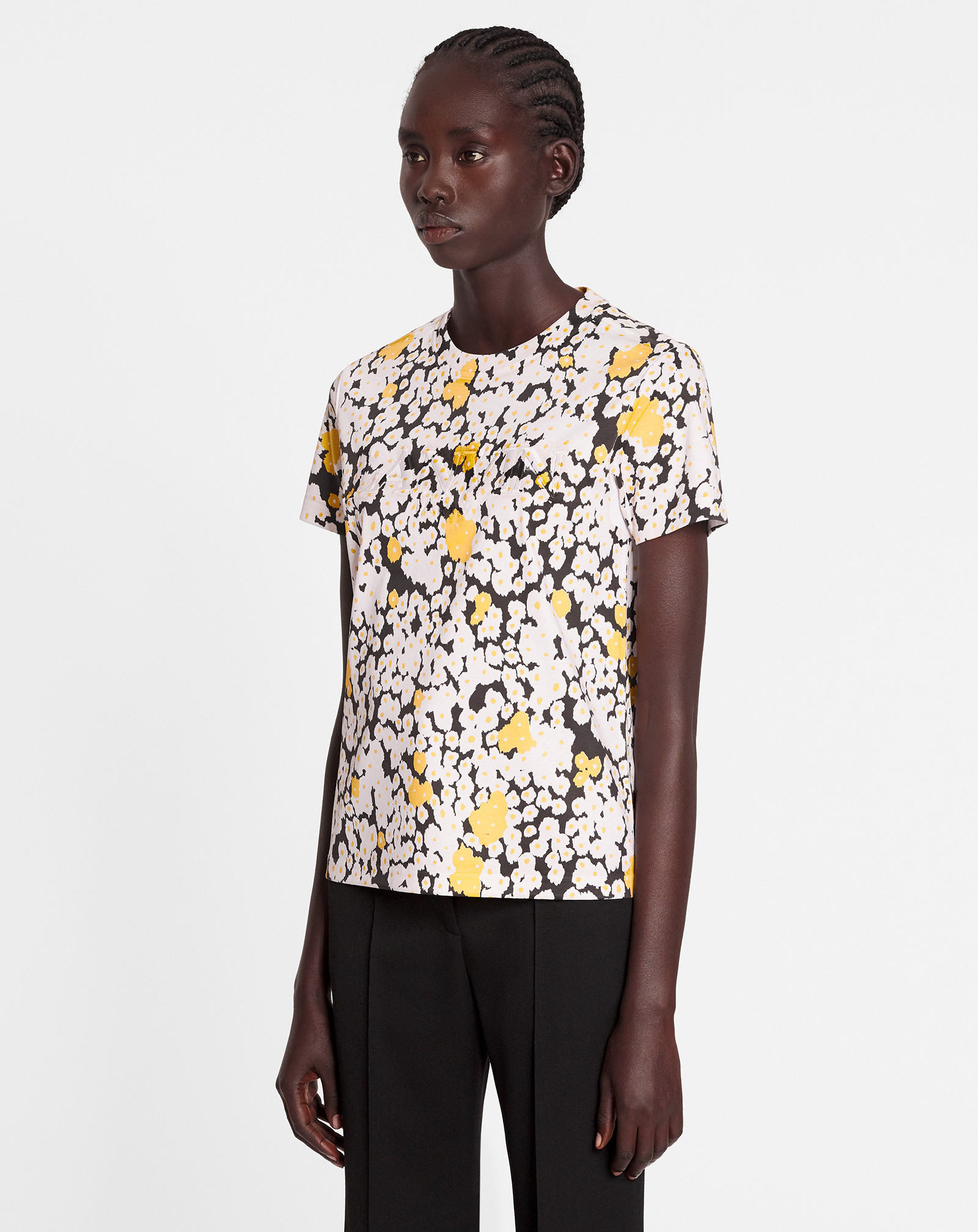 Lanvin Flower Logo T-shirt In White