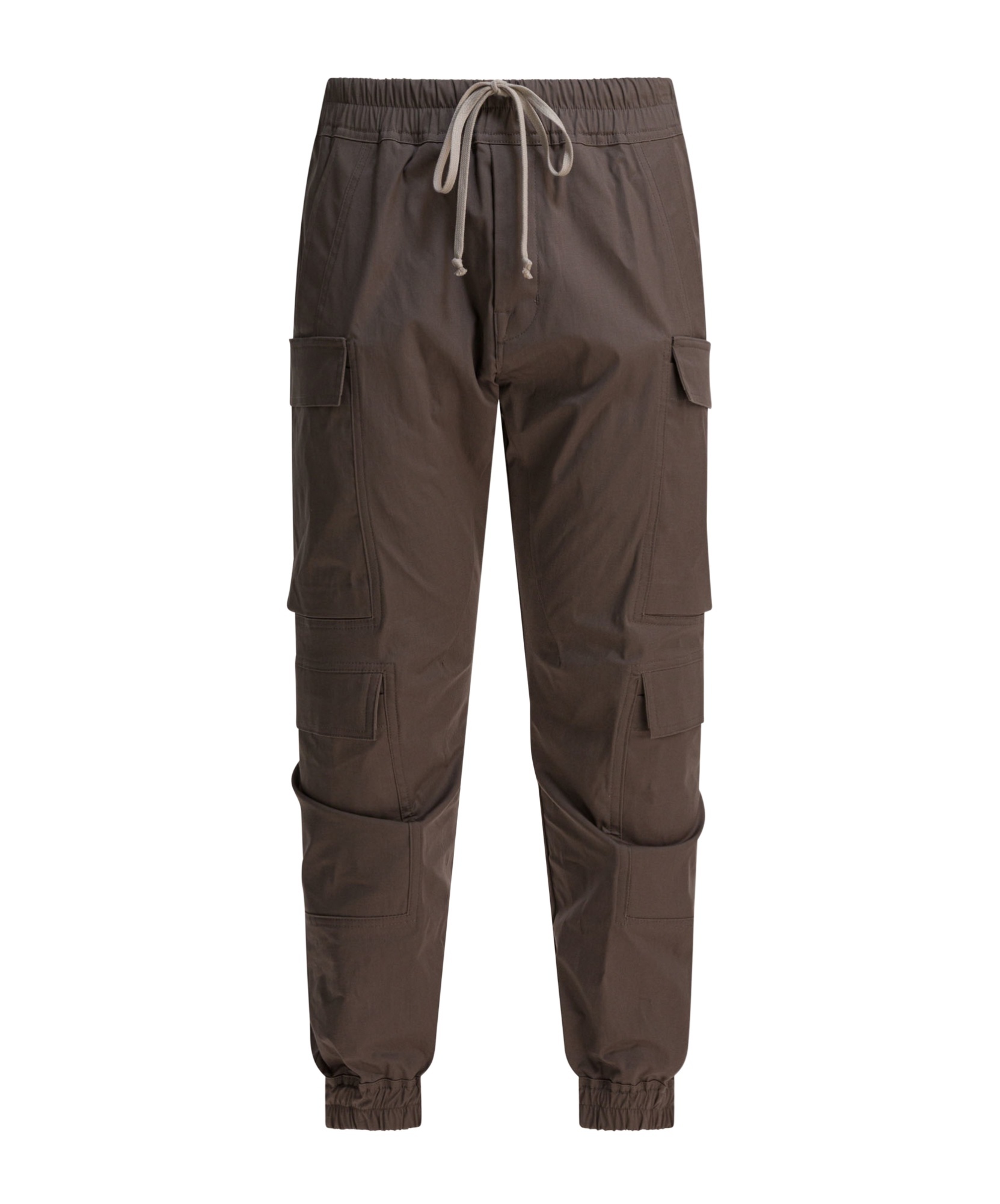 Rick Owens Cargo-pocket Drawstring Cargo Trousers In Brown