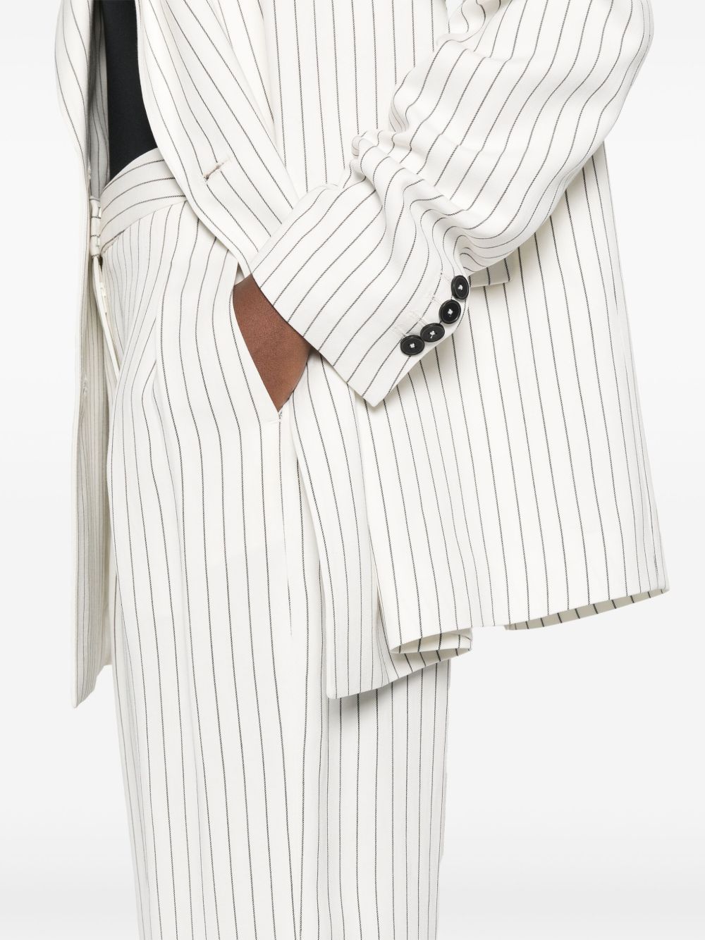 Loulou Studio Ecru Ayla Tailored Trousers In White