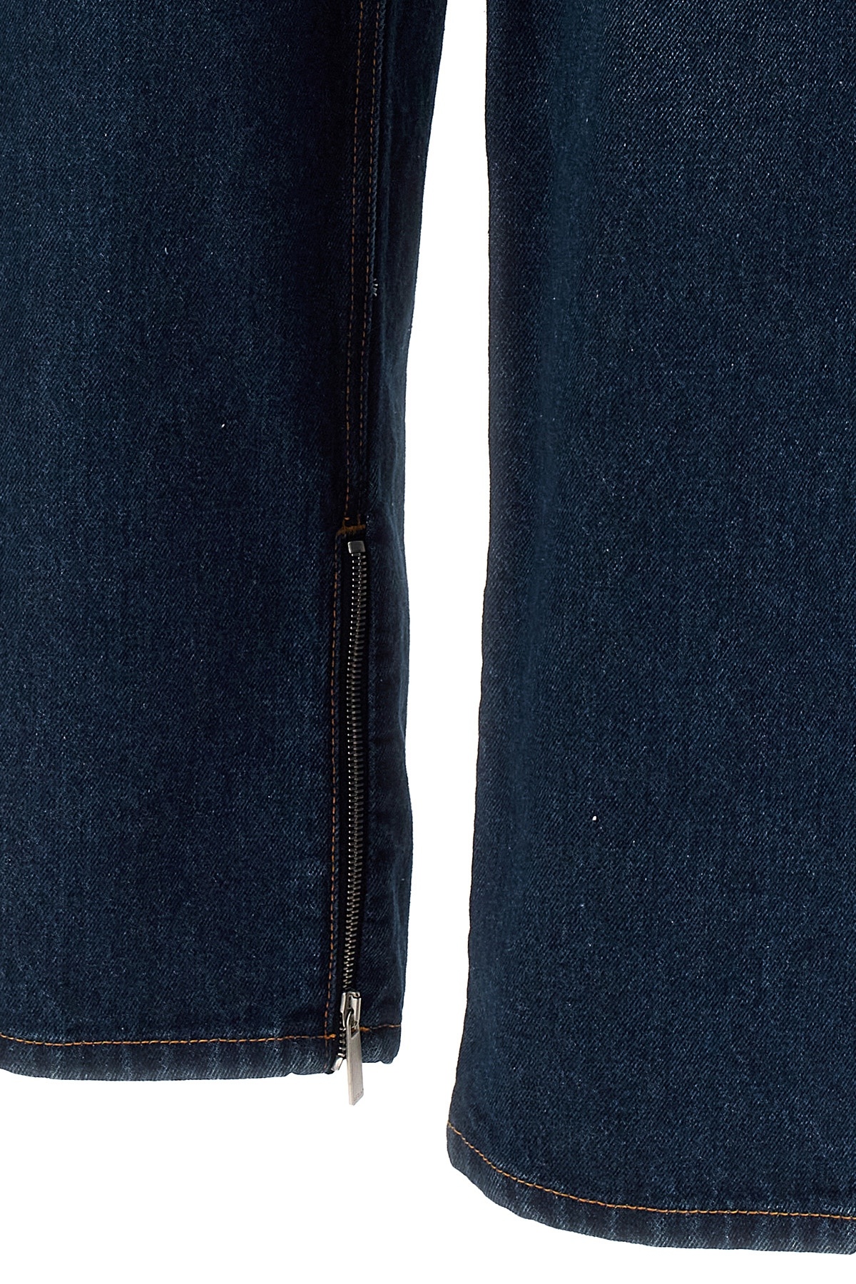 Off-white Arr Tab Zip Det Skate Wide-leg Jeans In Black