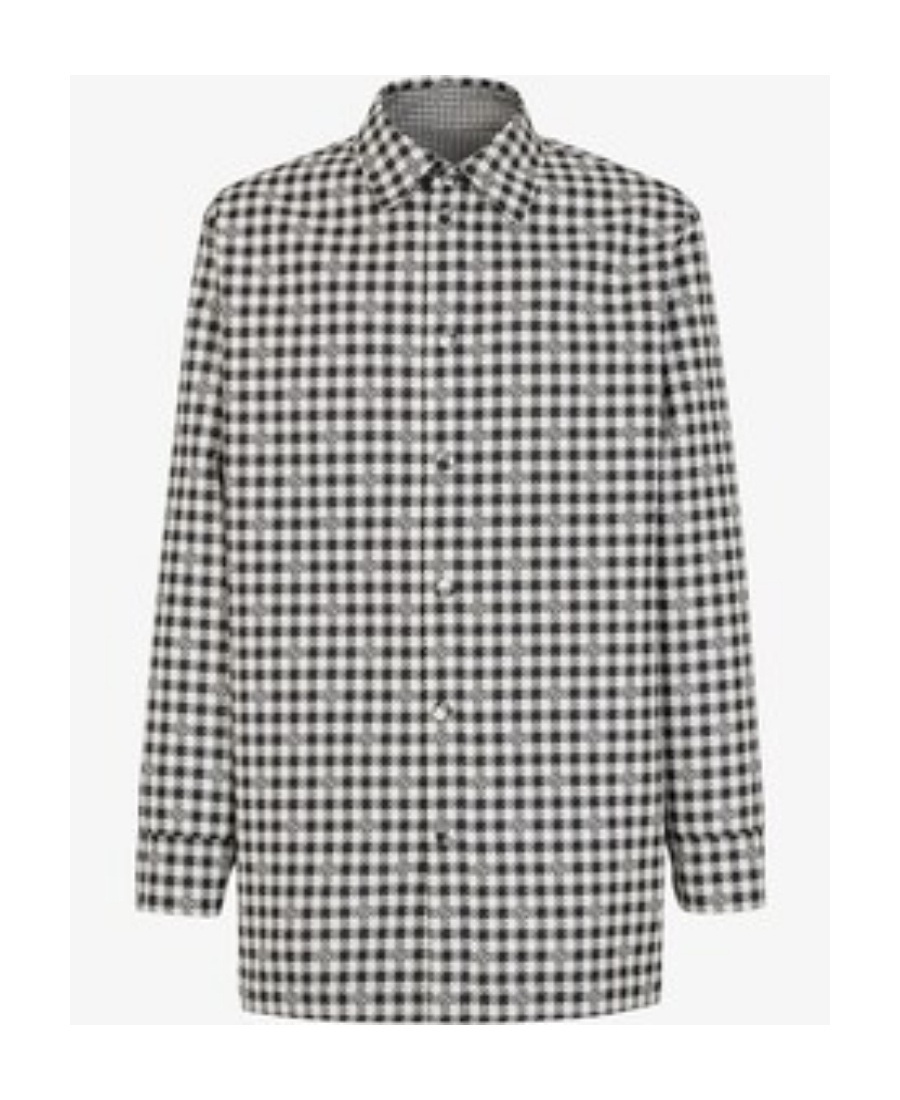Fendi Reversible Houndstooth-check Jacket In Gray