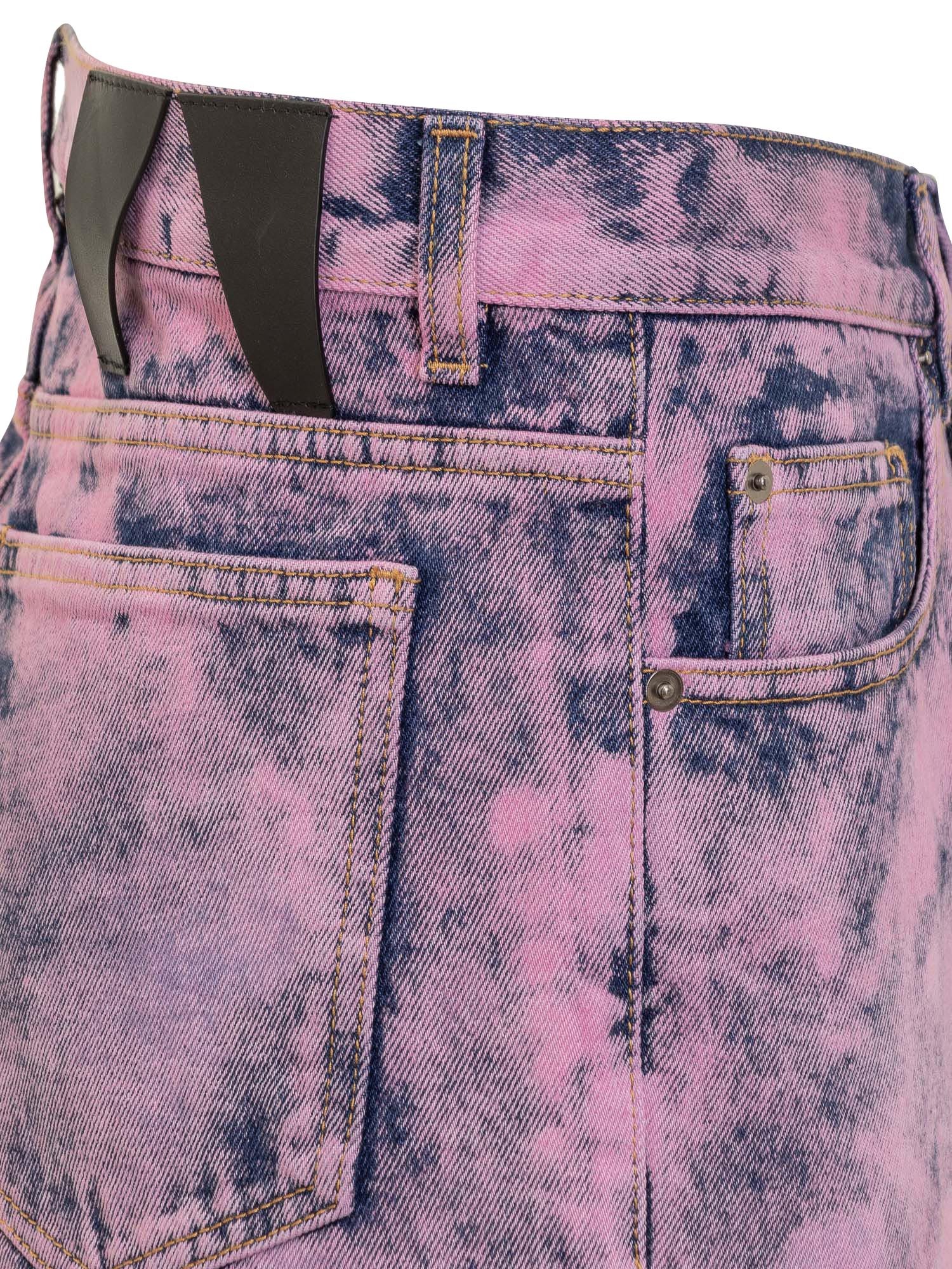 Darkpark Denim Trouser With Bleached Effect In Pink