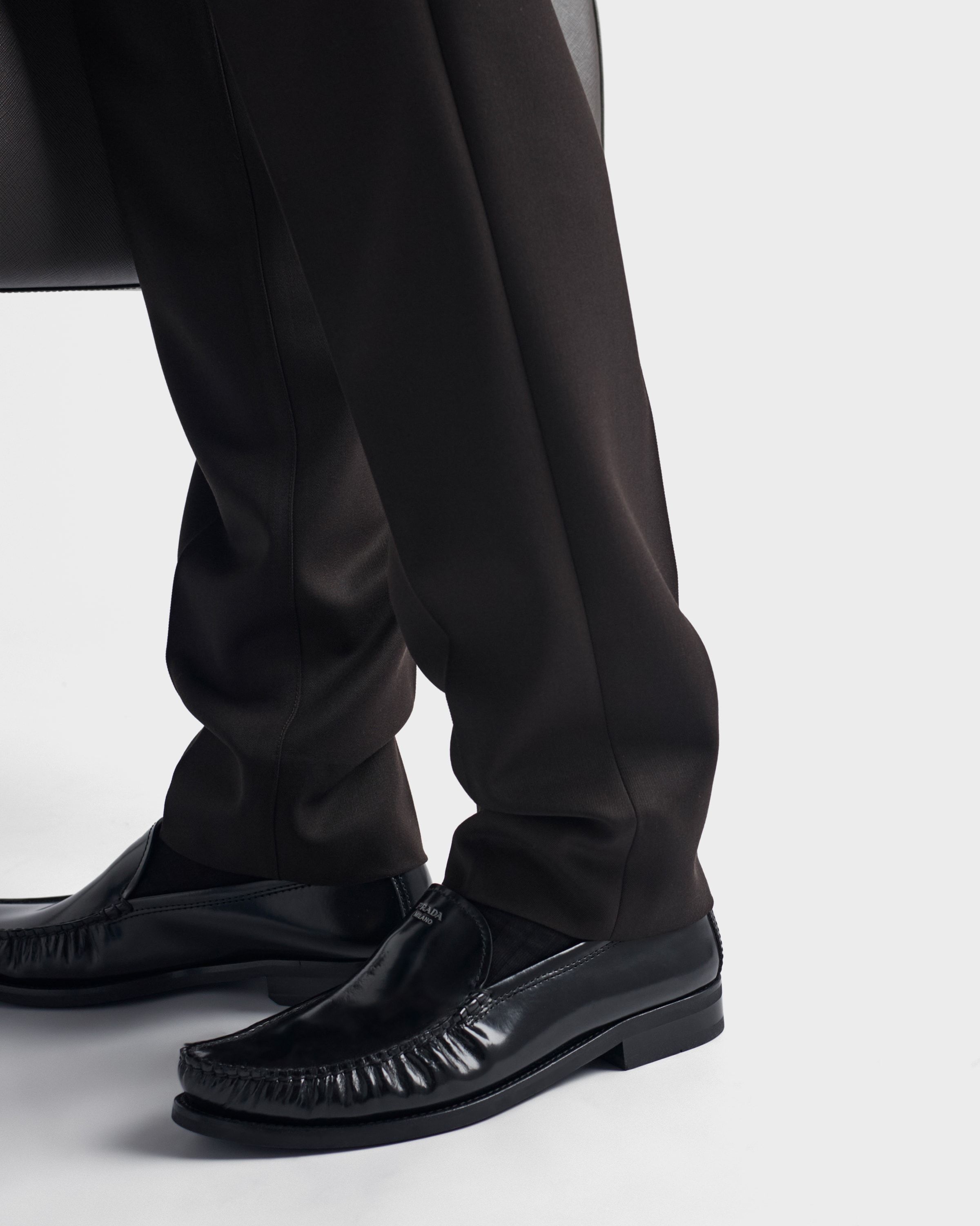 Prada Pleated-front Trousers In Black