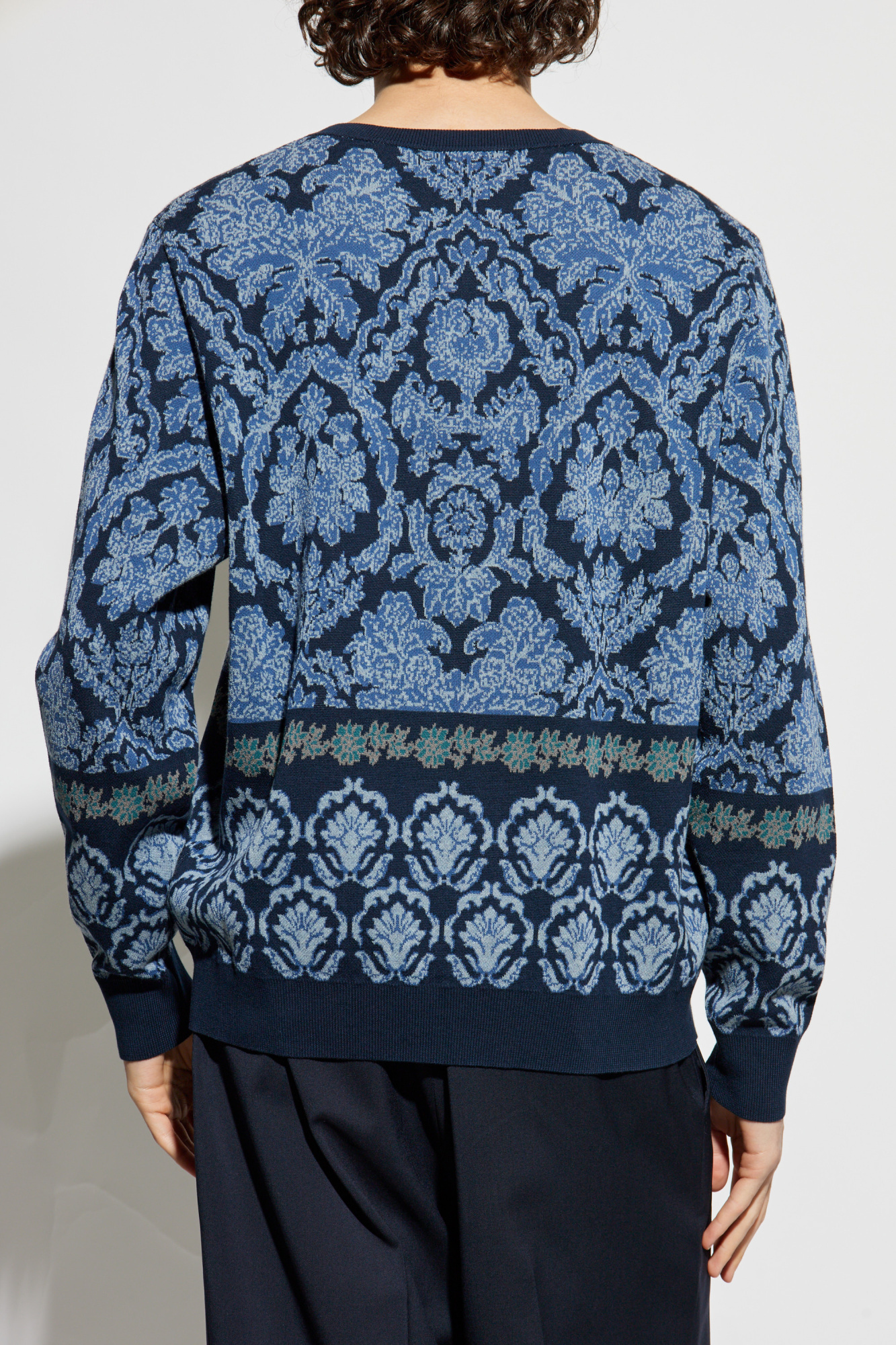 Etro Crew Neck Sweater Intricate Pattern