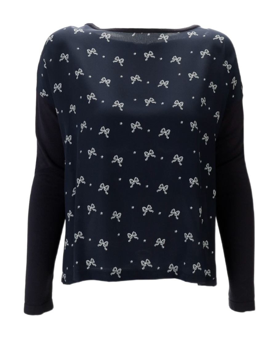 Weekend Max Mara Round-neck Long-sleeved Pullover In Blue