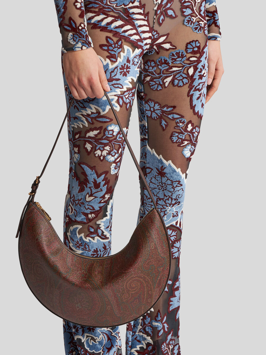 Etro Hobo Essential Small Shoulder Bag In Brown