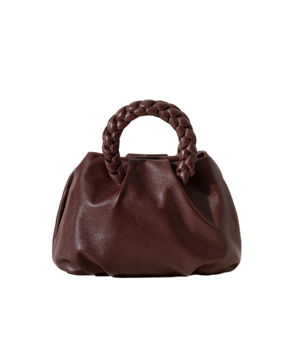 Hereu Fabricated Shoulder Bag With Handle In Brown