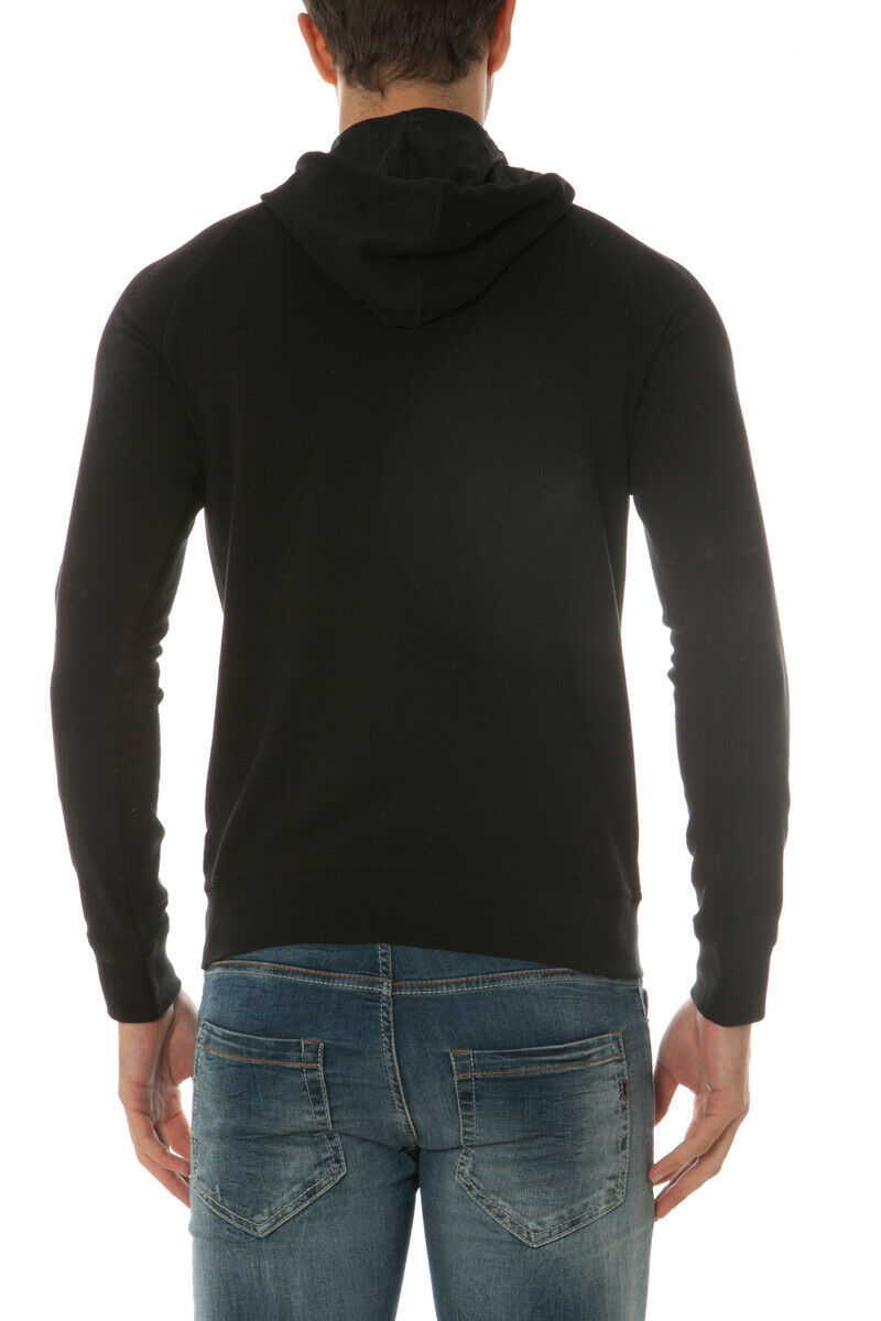 ARMANI JEANS HOODED PRINTED SWEATER