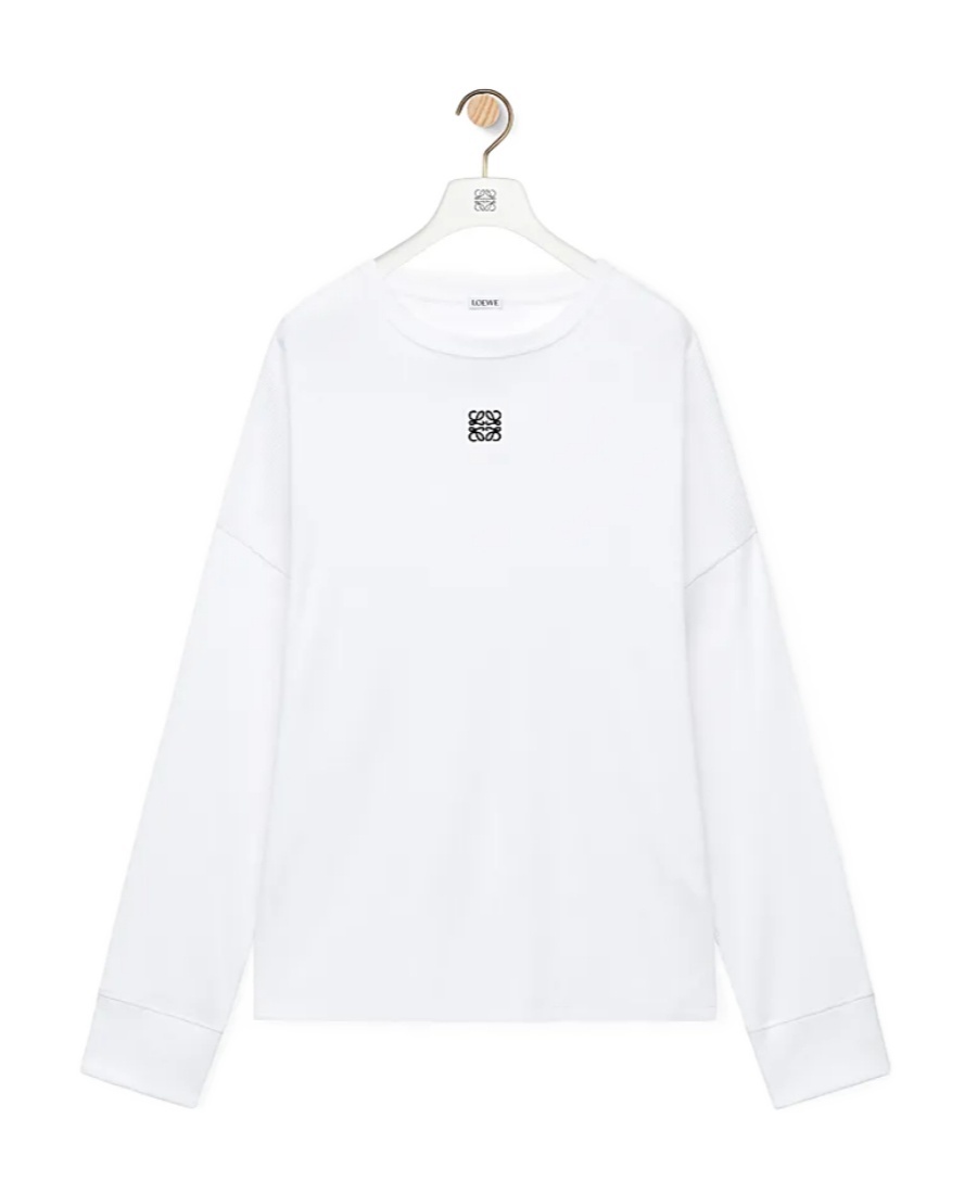 Loewe Oversized Long Sleeve T-shirt In White