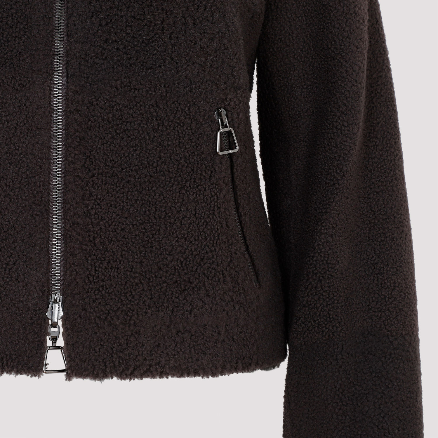 Shop Akris Shearling-collar Leather Jacket In Black