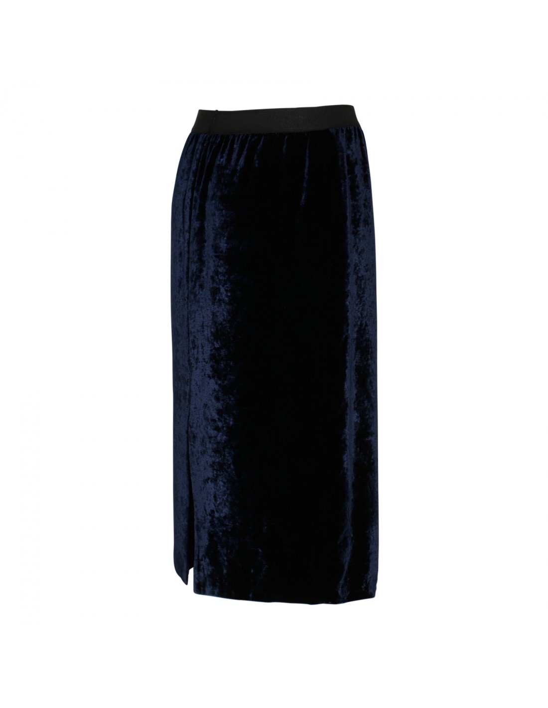 Tom Ford Logo-waistband Velvet Miniskirt In Black