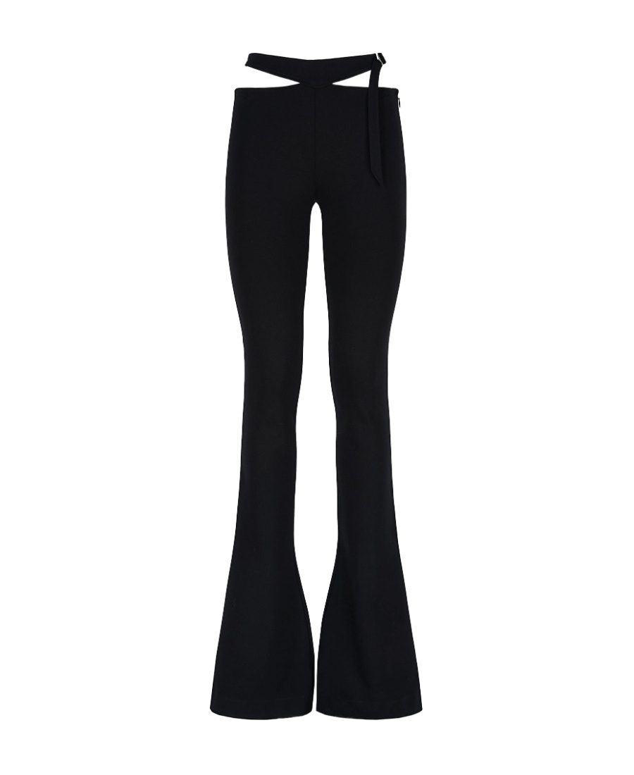 Attico The Cigarette Long Trousers Clothing In Black