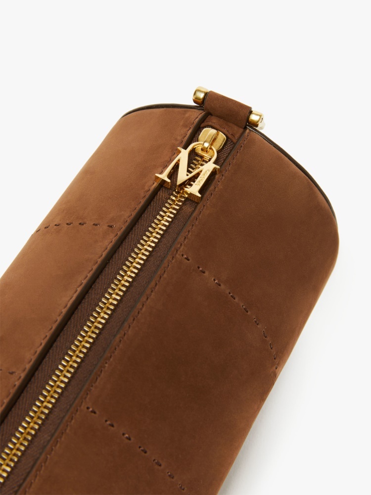 Max Mara Cylindrical Shoulder Bag In Brown