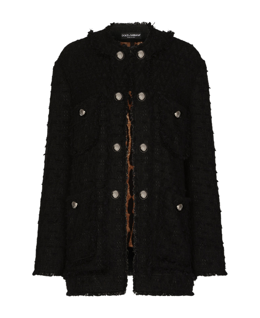 DOLCE & GABBANA ROUND-NECK CASUAL COAT