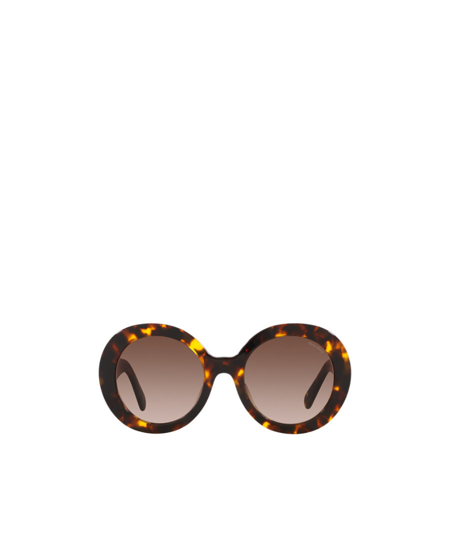 Miu Miu Geometric Frame Sunglasses In Brown