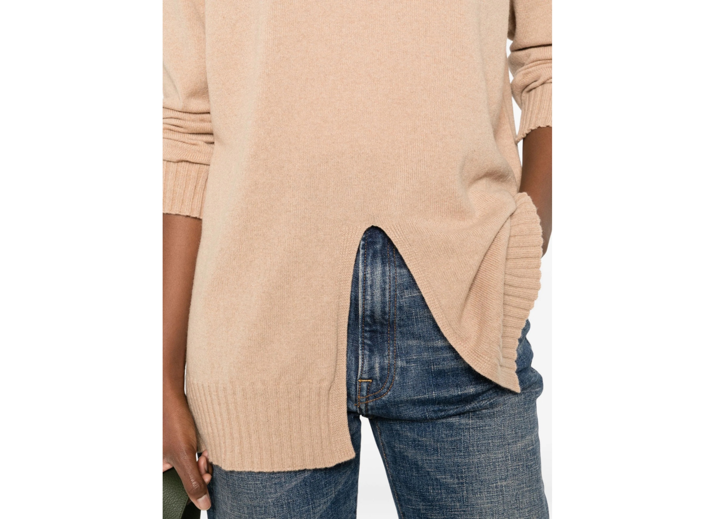 Twinset Long-sleeve Turtleneck Sweater In Brown