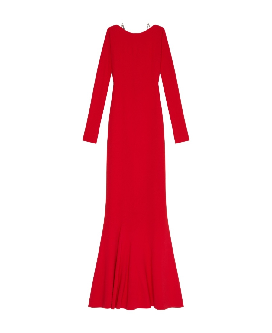 Givenchy Chain-link Detail Dress In Red