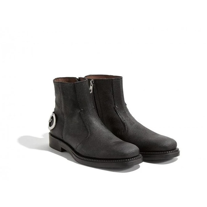 Ferragamo Logo Details, Boots. In Black