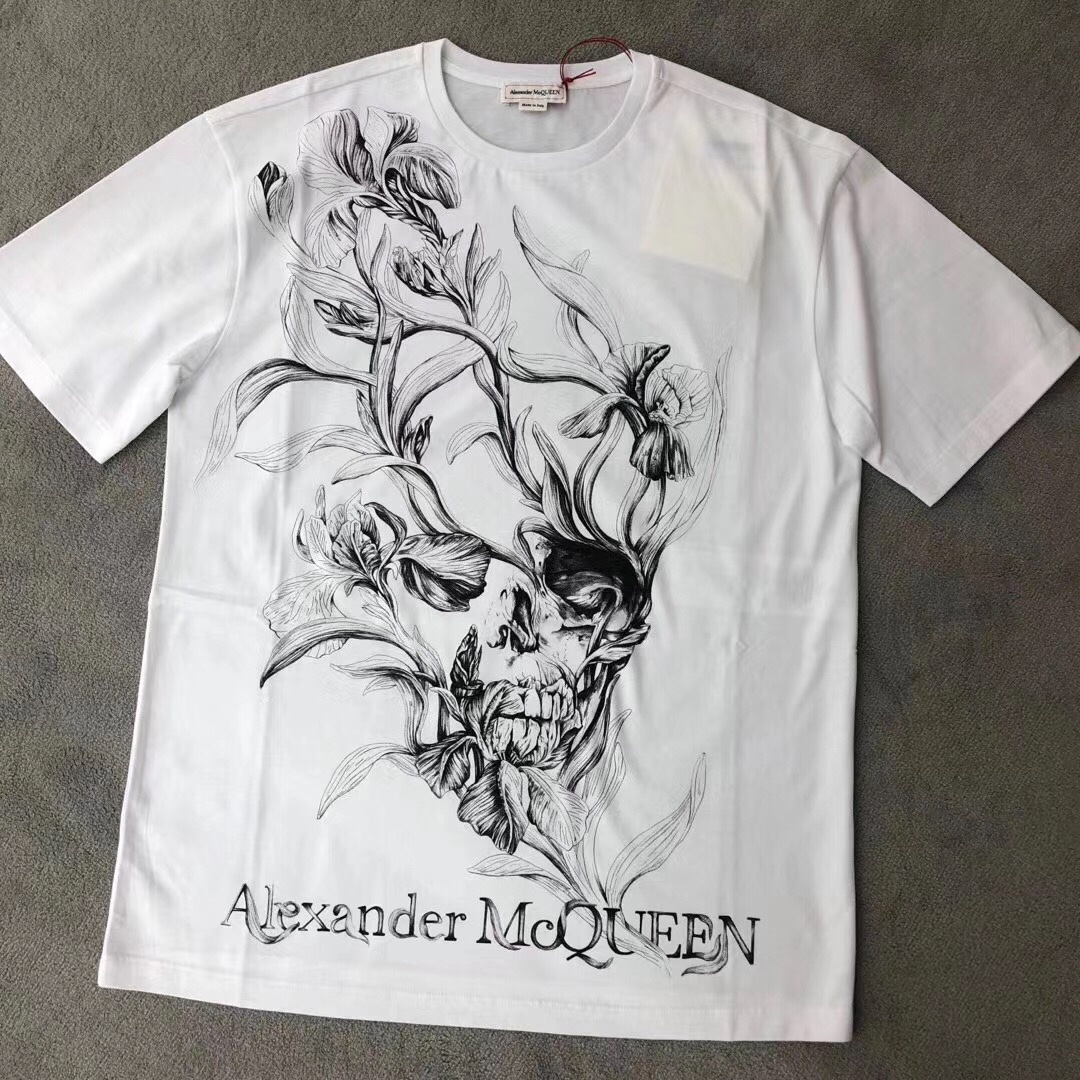 Alexander Mcqueen Iris Crew-neck T-shirt In White