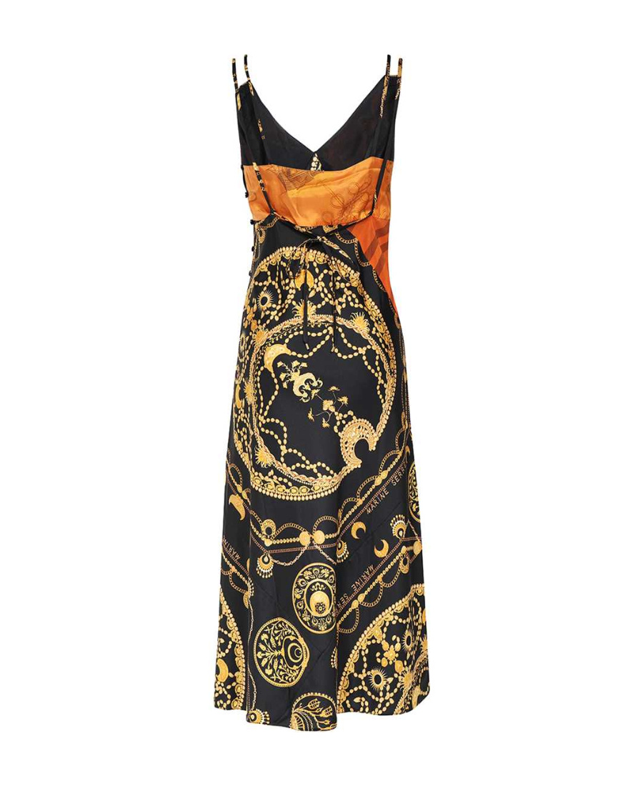 Marine Serre Ornament Jewelry-print Regenerated-silk Dress In Multi