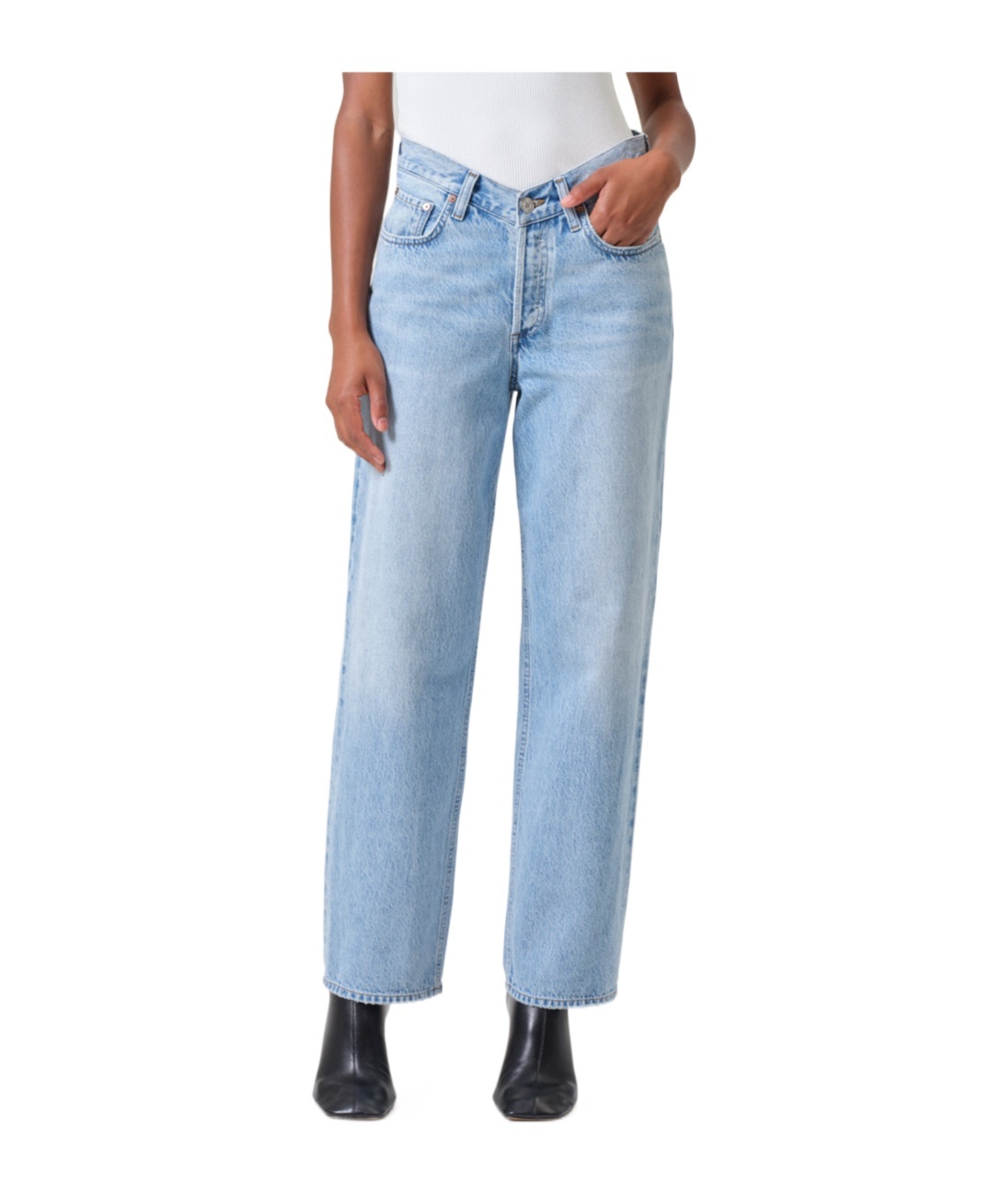 Agolde Belt-loop Jeans In Blue