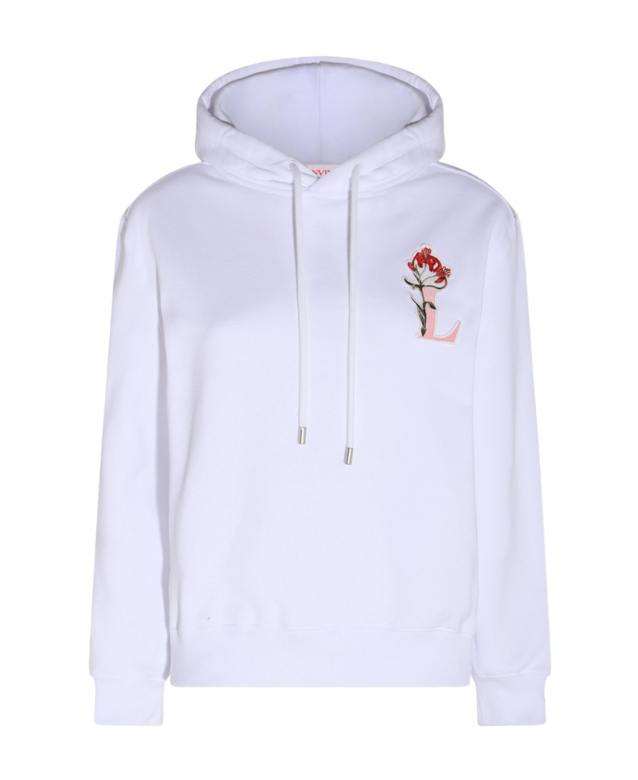 Lanvin White Cotton Rabbit Sweatshirt In Purple