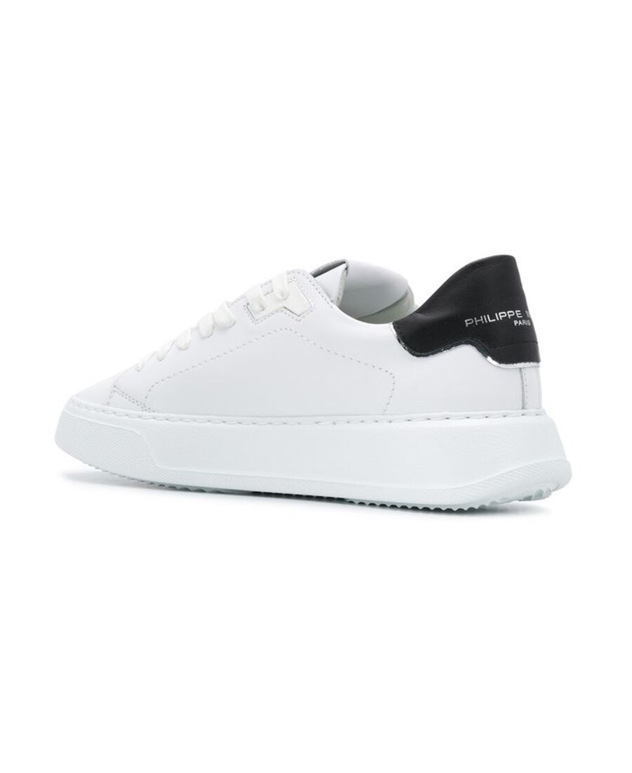 Philippe Model Temple Leather Low-top Sneakers In White