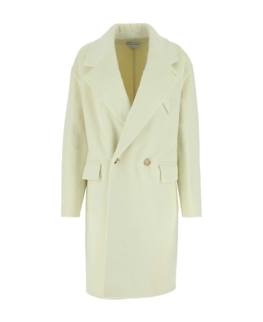 Bottega Veneta Double-breasted Wool-alpaca Coat In White