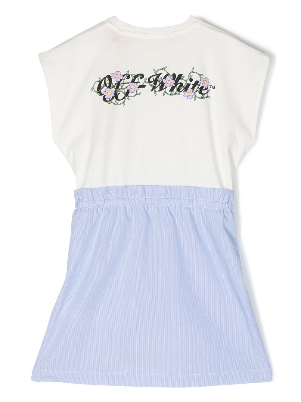 Off-white Graphic-print Sleeveless Dress In Blue