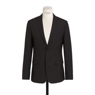 Dior Long-sleeved Suit Jacket In Black